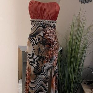 Formal Glam girls long PrintedEvening gown